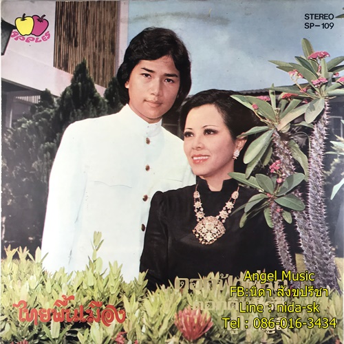 LP จินตนา สุขสถิตย์ + ชรัมภื เทพชัย ชุดเพลงไทยพื้นเมือง ปก VG++ แผ่น NM