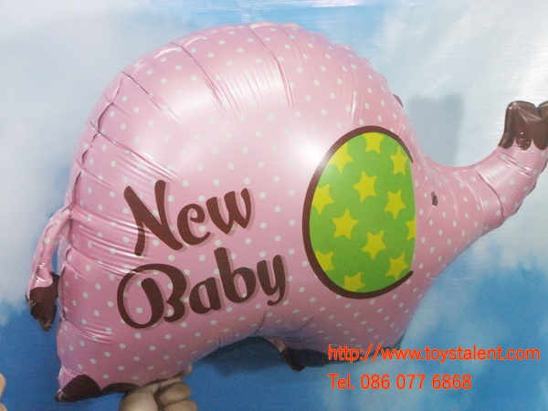 ลูกโป่งฟลอย์ทรงช้างน้อย เด็กแรกเกิด - New Baby Elephant Foil Balloon/Item No.TL-C029