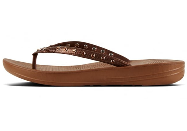 Fitflop Iqushion Super Ergonomic Flip Flop Crystal Bronze ของแท้ นำเข้าจาก USA และ UK