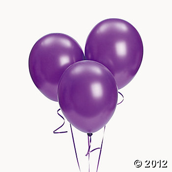 ลูกโป่งกลมเนื้อเมททัลลิก สีม่วงเข้ม ไซส์ 10 นิ้ว แพ็คละ 10 ใบ (Round Balloons Size 10" - Metallic Deep Purple Color)