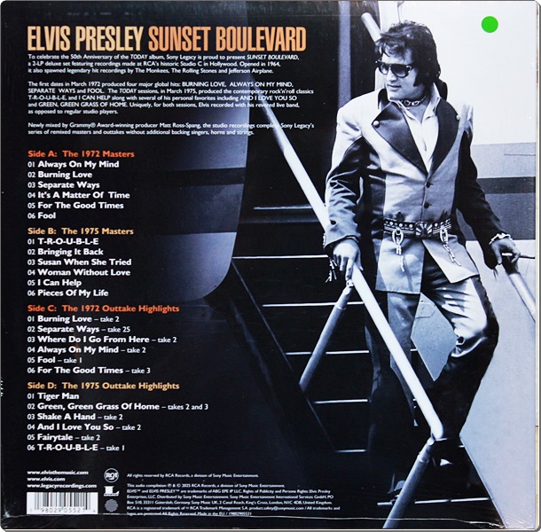 Elvis Presley - Sunset Boulevard 2Lp New