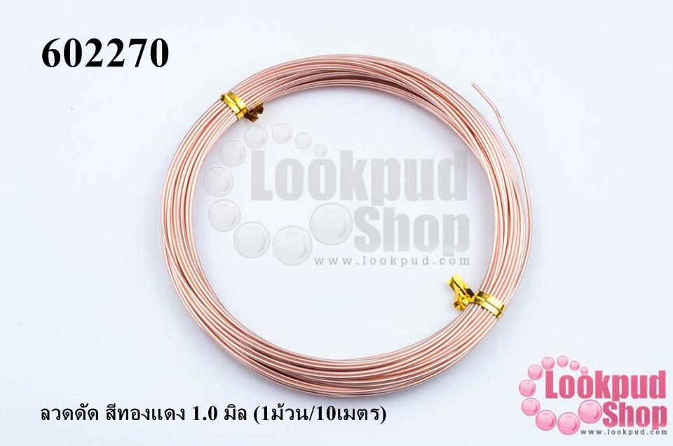 ลวดดัด สีทองแดง 1.0 มิล (1ม้วน/10เมตร)