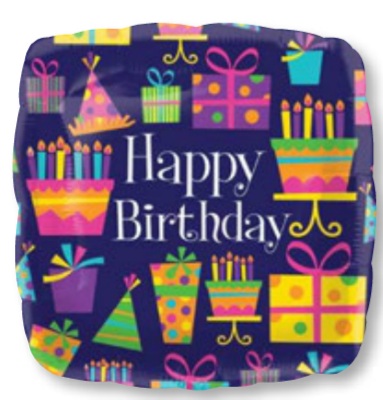 ลูกโป่งฟลอย์นำเข้า Happy Birthday Party Time / Item No. AG-28005 แบรนด์ Anagram ของแท้