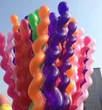 ลูกโป่งเกลียว Sprial Balloon คละสี แพ็คละ 10 ชิ้น สำเนา