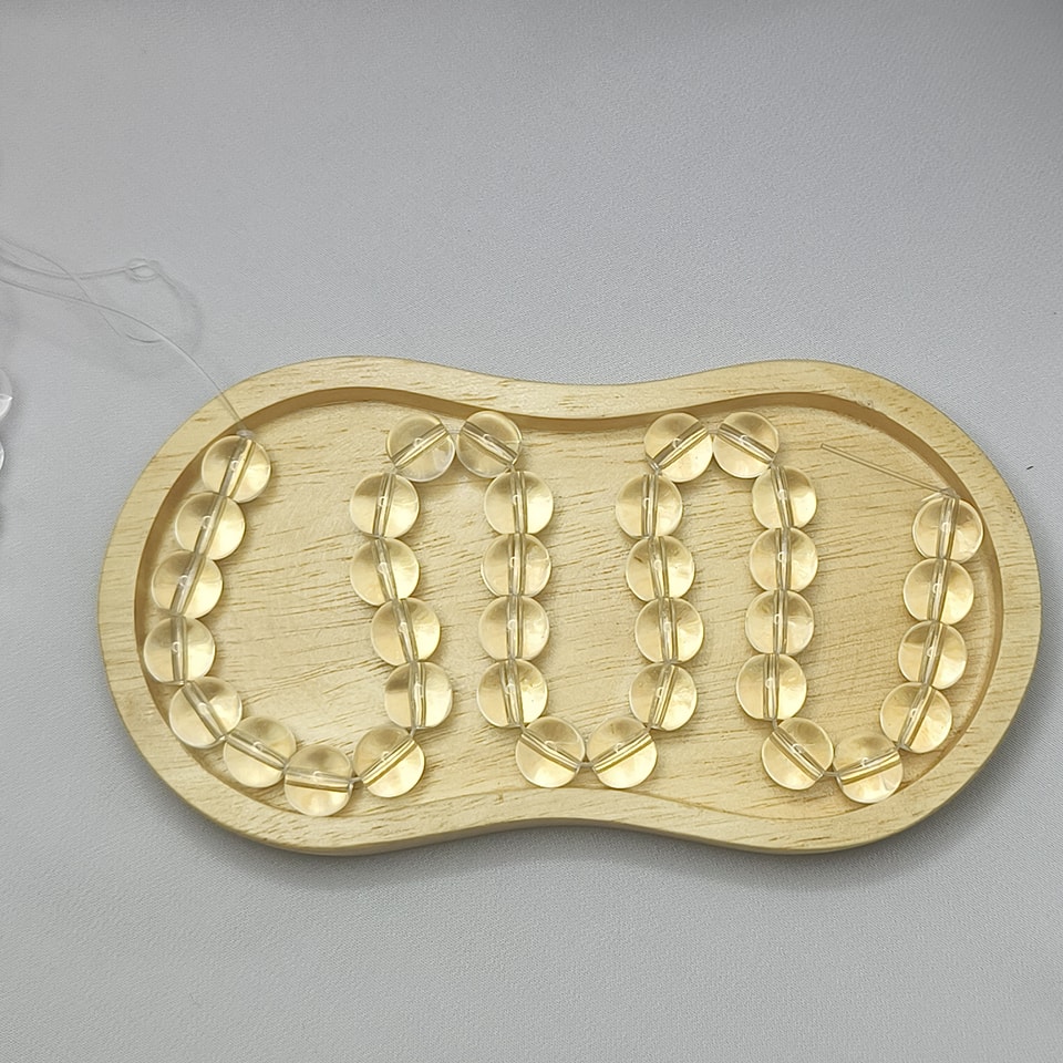 หินควอตซ์ใส หินฟื้นฟูพลัง - เป็นที่ยอมรับ งดงาม พละกำลัง ยาว 37 ซม. - 12 มิล (34 เม็ด)