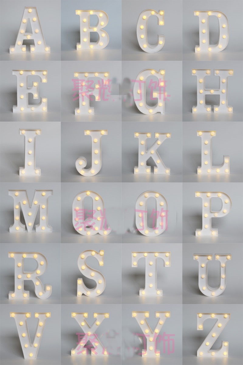 กล่องไฟ LED ตัวอักษรภาษาอังกฤษ A-Z กล่องสีขาว (กรุณาระบุตัวอักษรที่ต้องการ เมื่อทำการสั่งซื้อ) / ราคาต่อ 1 ชิ้น