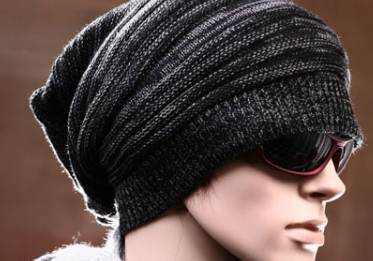 หมวกกันหนาวไหมพรม ลายทาง สีดำ น้ำตาล เทาอ่อน Sale ราคาล้างสต๊อค