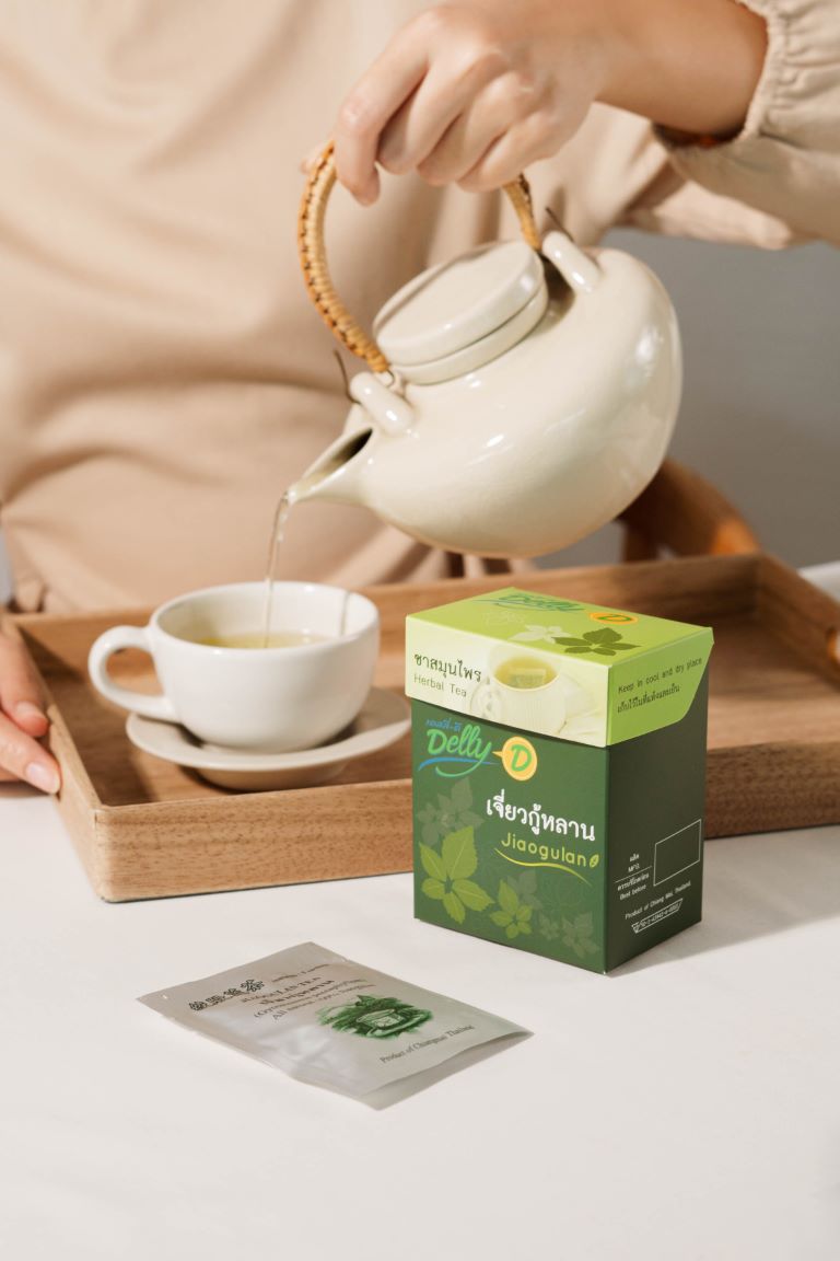 ผลิตภัณฑ์เสริมอาหาร เจียวกู่หลาน ชนิดชาชง บรรจุซอง