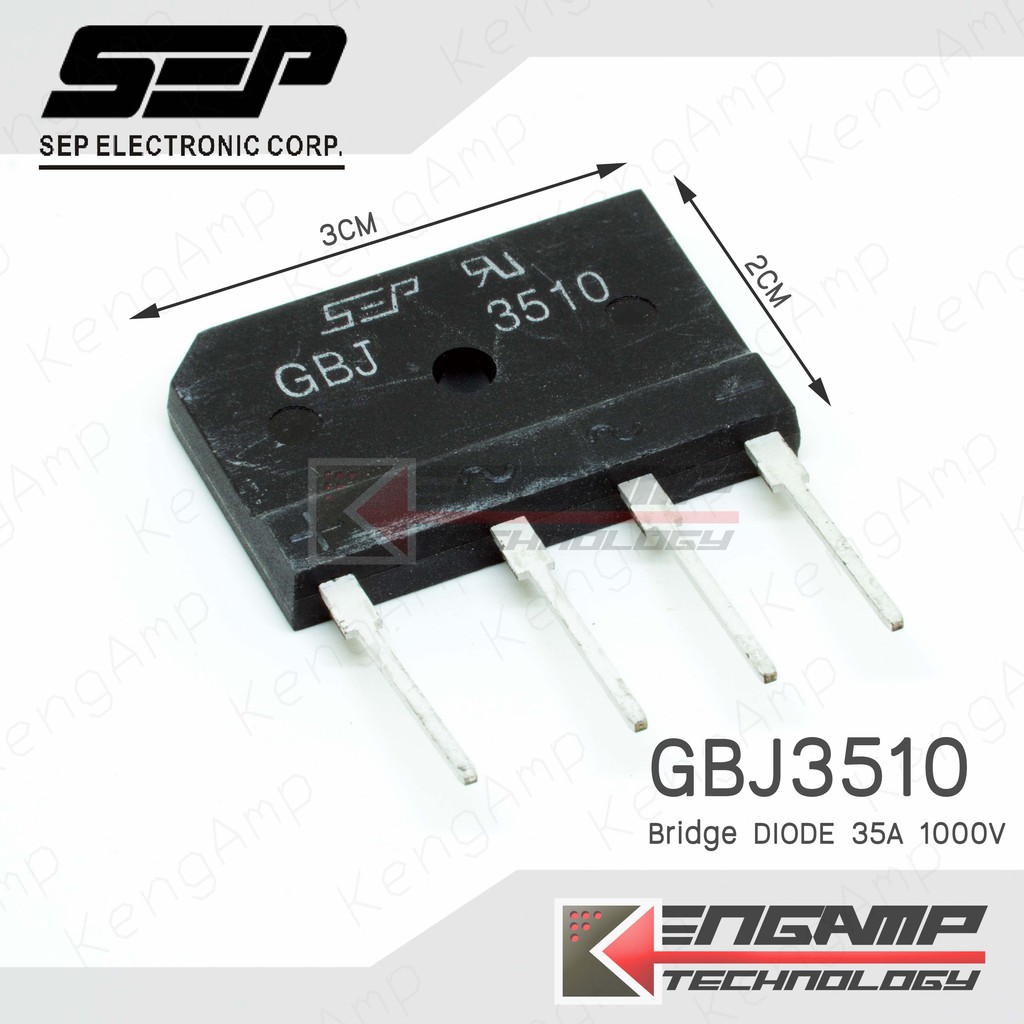 (1ตัว) [DIOD] GBJ3510 ยี่ห้อ SEP บริดจ์ไดโอด 35A 1000V