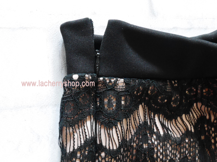 ชุดเสื้อ+กางเกง ผ้าลูกไม้ สีดำ มีซับในอย่างดี สวยหวาน สินค้าคุณภาพ ราคาไม่แพง