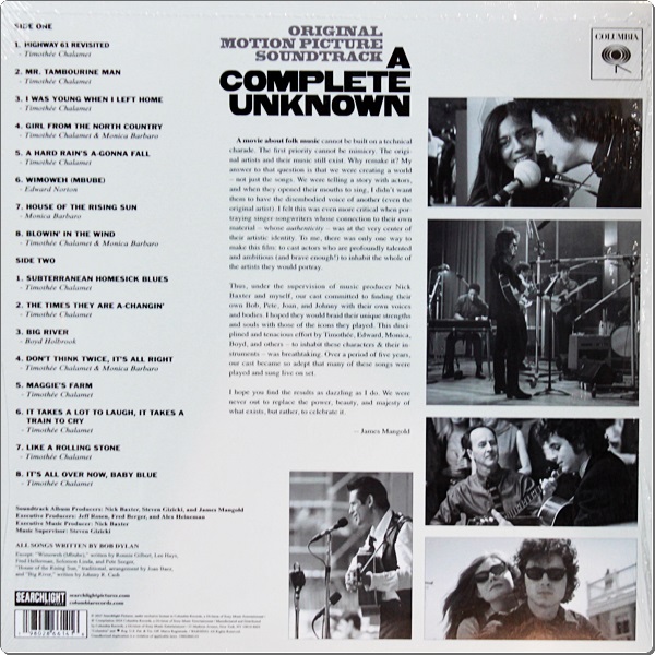 A Complete Unknown Ost. 1Lp New