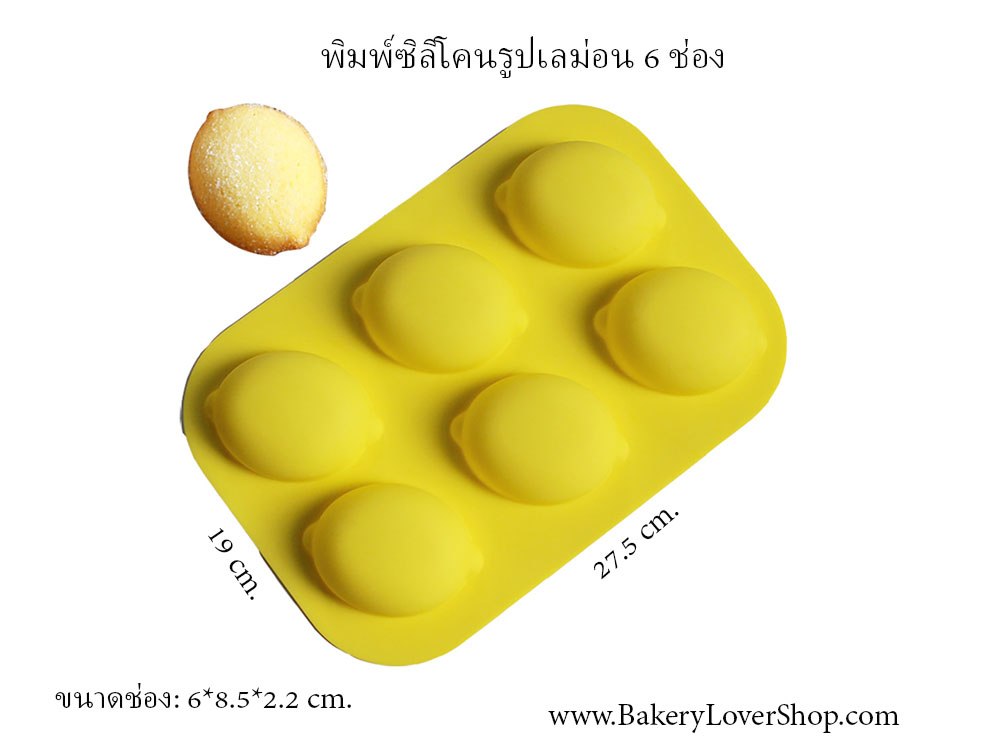 พิมพ์ซิลิโคนรูปเมล่อน 6 ช่อง (คละสี)