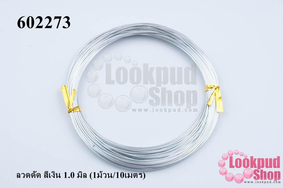 ลวดดัด สีเงิน 1.0 มิล (1ม้วน/10เมตร)