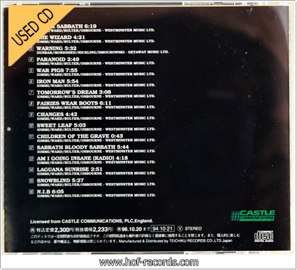 Black Sabbath - We Sold Our Soul For Rock 'N' Roll (Japan) Used Cd VG++