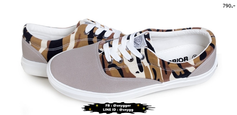 Camo shoes ใส่ได้กับทุกสไตล์ สีเทา