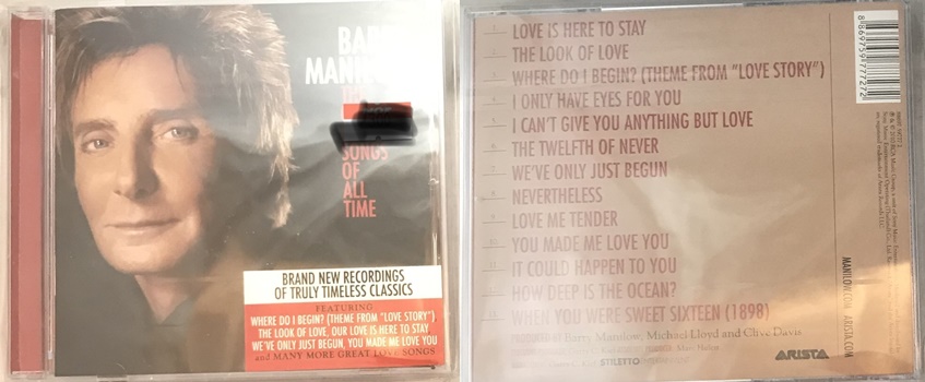 Used CD Barry Manilow - The Greatest love Songs of all time ( good)