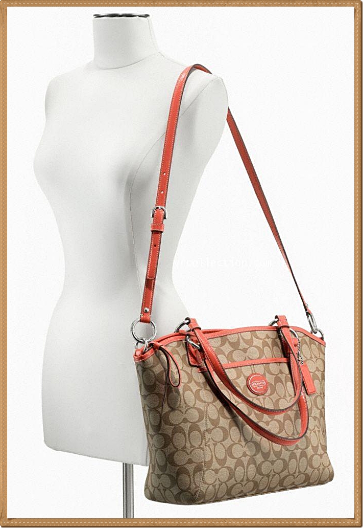 Coach Peyton Pocket Tote 19816 - Silver / Black / Grey