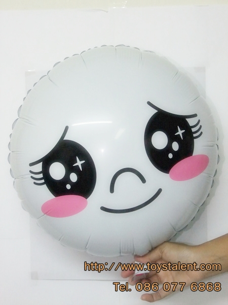 ลูกโป่งฟลอย์ หน้าสติกเกอร์ไลน์ LINE ทรงกลม - LINE Face Foil Round Balloon / Item No.TL-A103