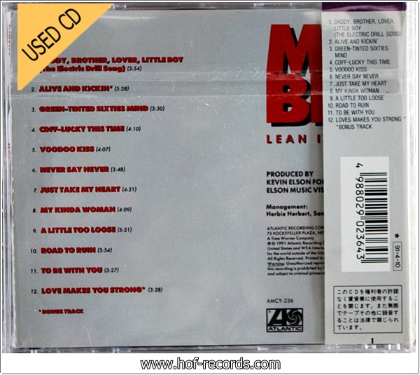 MR.BIG - Lean Into It (Japan) Used Cd VG++