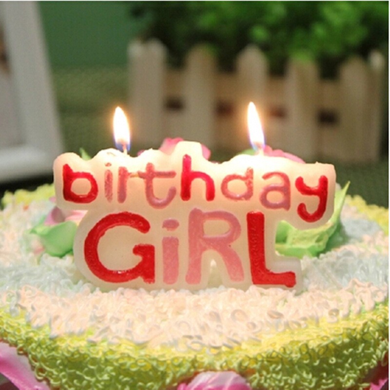 เทียนวันเกิด Birthday Girl สีชมพู / Item No. TL-N005