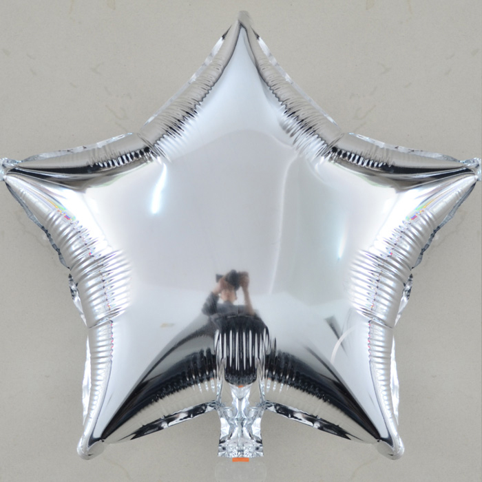 ลูกโป่งฟลอย์รูปดาว สีเงิน ไซส์ 18 นิ้ว - Star Shape Balloon Silver Color / Item No.TL-G002
