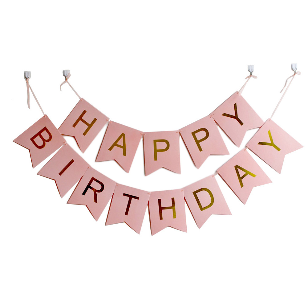 ธงประดับงาน Happy Birthday Letter Light Pink / Item No. TL-S022