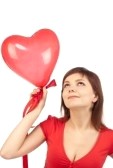 ลูกโป่งหัวใจ สีแดง ไซส์ 11 นิ้ว แพ็คละ 10 ใบ (Heart Latex Balloon - Red Color 11")