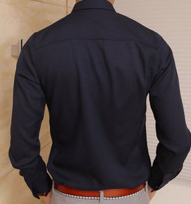 เสื้อเชิ้ตแขนยาว แจ็กการด หูกระต่าย No.35 39 สีน้ำเงินกรม