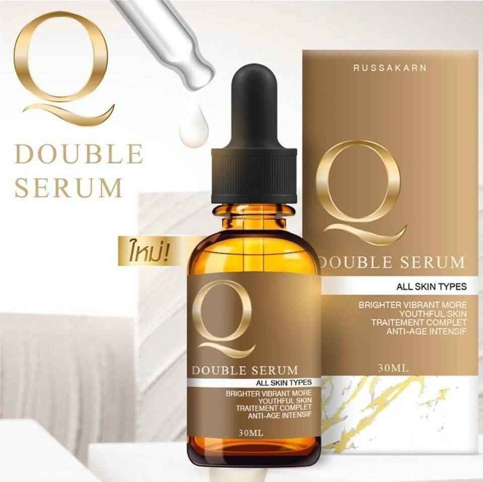 เซรั่มคิว ลดสิว ฝ้า กระ หน้าเด้ง 30ml. Q Double Serum