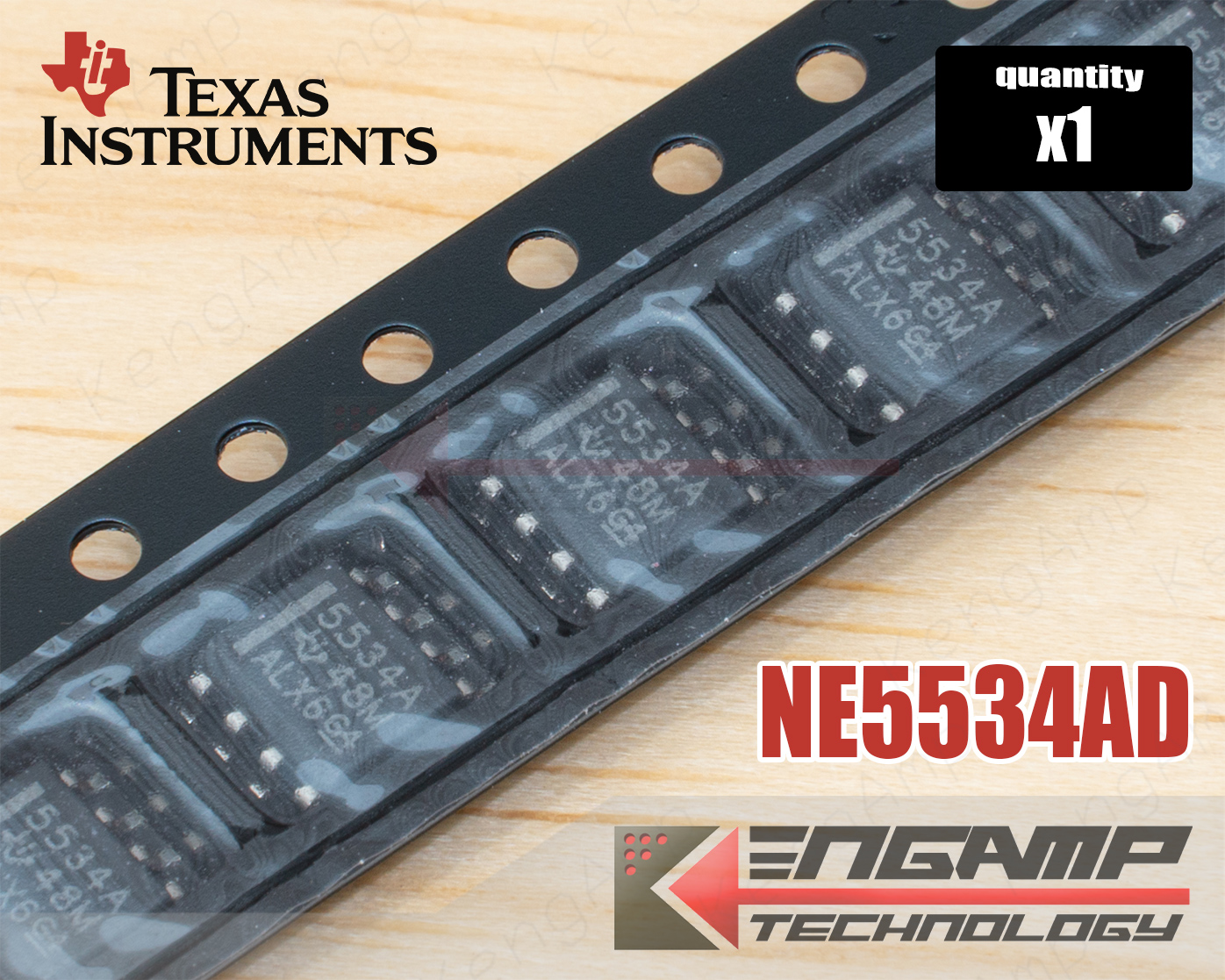 (1ตัว) [IC] NE5534A NE5534ADR (SOIC) TEXUS Low-Noise Single OP-AMP
