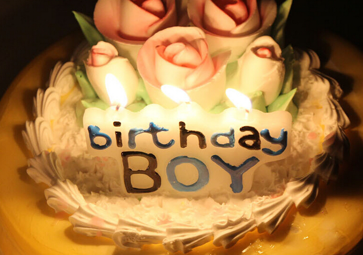 เทียนวันเกิด Birthday Boy สีฟ้า / Item No. TL-N006