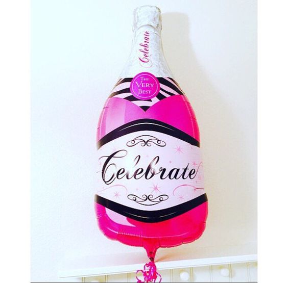 ลูกโป่งฟอลย์ 39" BOTTLE CELEBRATE PINK BUBBLY WINE (PK) / Item No.TQ-15844 แบรนด์ Qualatex