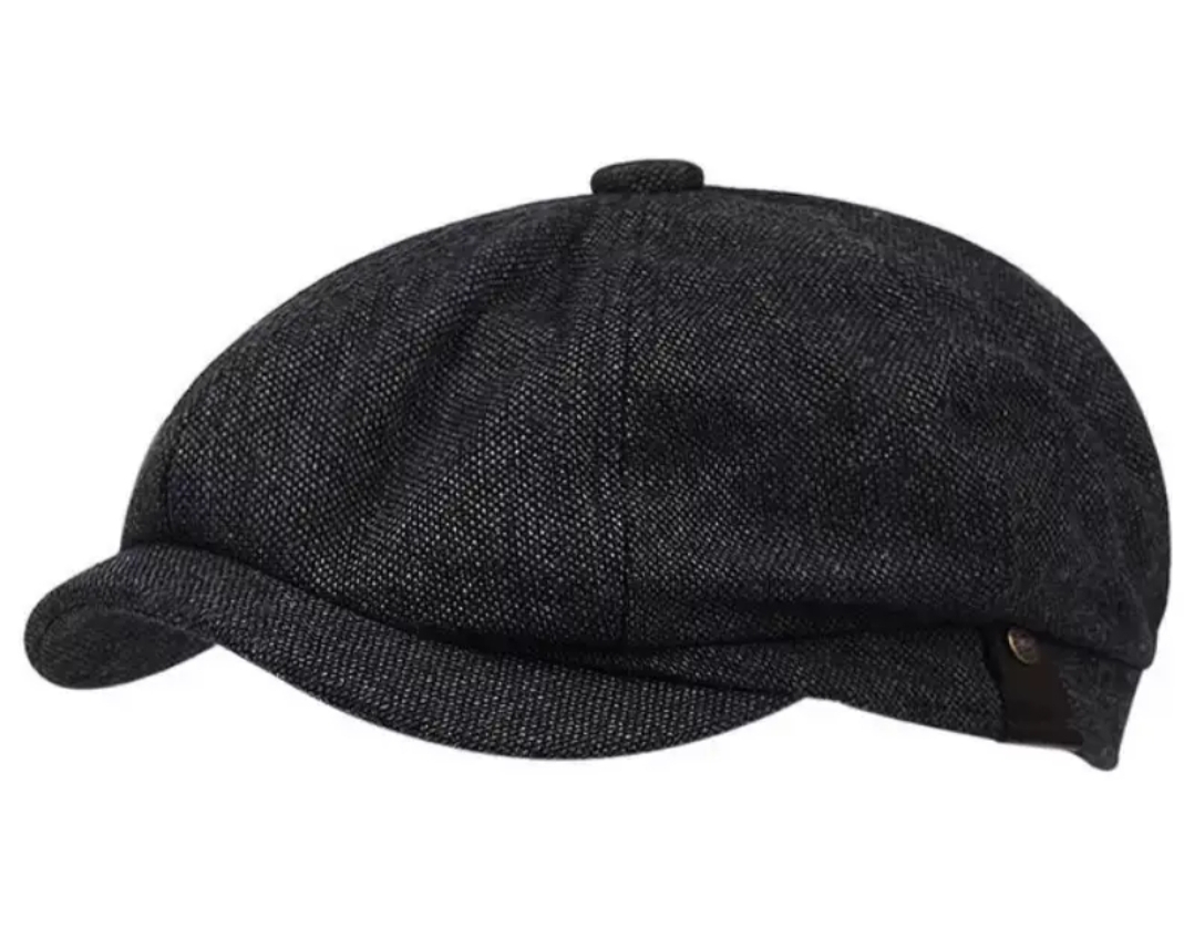 หมวกวินเทจ อังกฤษ หมวกแก๊ป ฝ้ายคอตตอน ลินิน ลายเล็ก (ดำ เทา น้ำตาล ครีม เทาอ่อน ) ฟรีไซส์ 56-58ซม