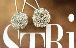 (หมดจ้า) ต่างหูเงินแฟชั่นเกาหลี ห่วงคล้องสามารถถอดได้ค่ะ