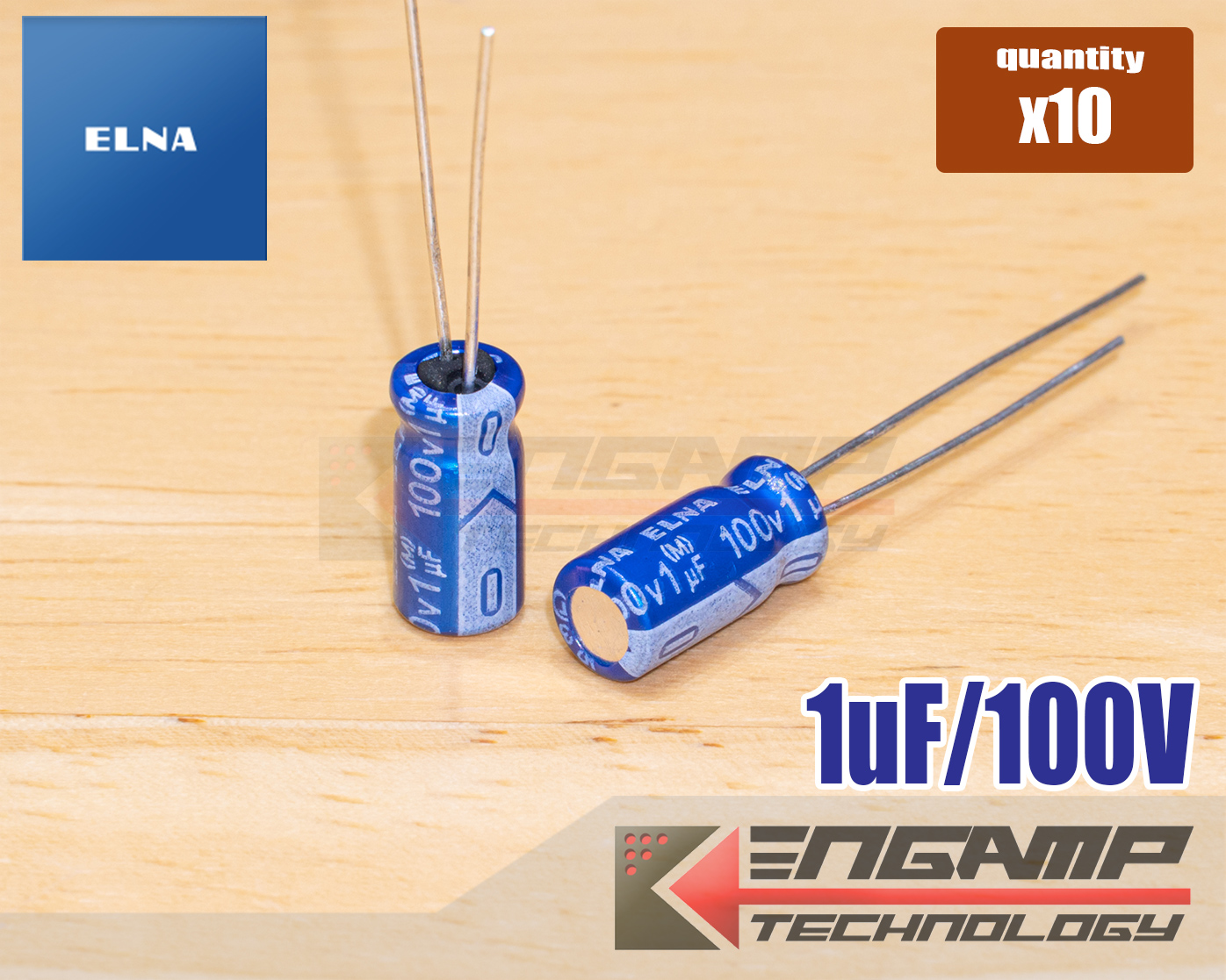 (10ตัว) [E-CAP] 1uF/100V 85ºC ELNA RE3 5x11mm P=2
