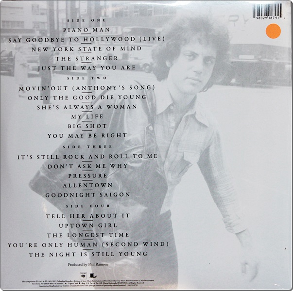 Billy Joel - Greatest Hits Volum I & Volum II 2Lp New