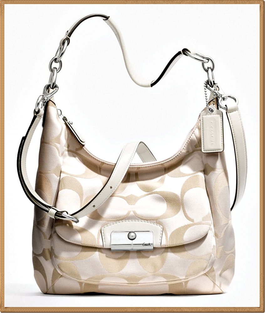 Coach Kristin Signature Hobo 22301 - White