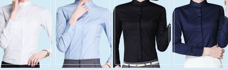 เล็กใหญ่พิเศษ!!เสื้อเชิ้ตแขนยาวผู้หญิง คอจีน เข้ารูป ซ่อนกระดุม size No.XS-4XL สีขาว ฟ้า ดำ น้ำเงิน เขียว กากี ชมพู เขียวอ่อน เทา