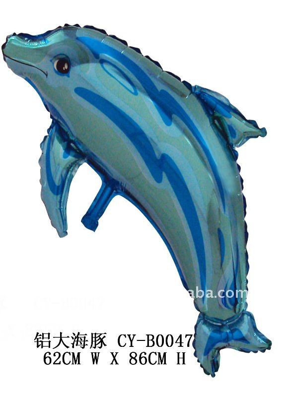 Dolphin Medium Shape Balloon - ลายปลาโลมา ขนาดกลาง / Item No. TL-B002