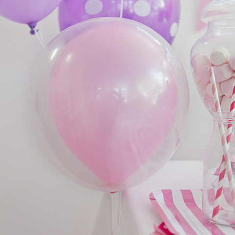 ลูกโป่งกลมเนื้อคริสตัล ใสไม่มีสี ไซส์ 12 นิ้ว แพ็คละ 10 ใบ (Round Balloons - Crystal Clear Color 12")