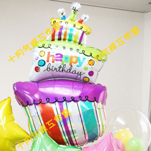 ลูกโป่งฟลอย์นำเข้า Funky Birthday Cake / Item No. AG-21937 แบรนด์ Anagram ของแท้