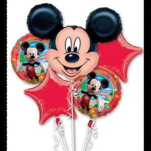 ลูกโป่งฟลอย์ Happy Birthday Mickey Mouse ทรงกลม - Foil Balloon HBD Mickey Mouse Round Shape / Item No. TL-D036