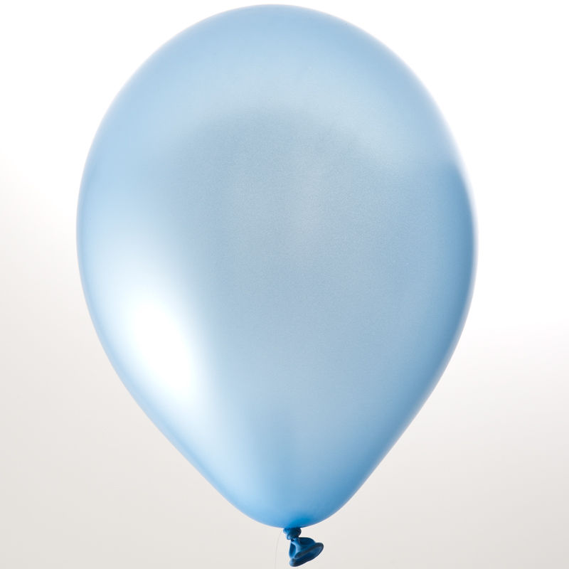 ลูกโป่งกลมเนื้อมุก สีฟ้า ไซส์ 10 นิ้ว แพ็คละ 10 ใบ (Round Balloons Size 10" - Pearl Light Blue Color)