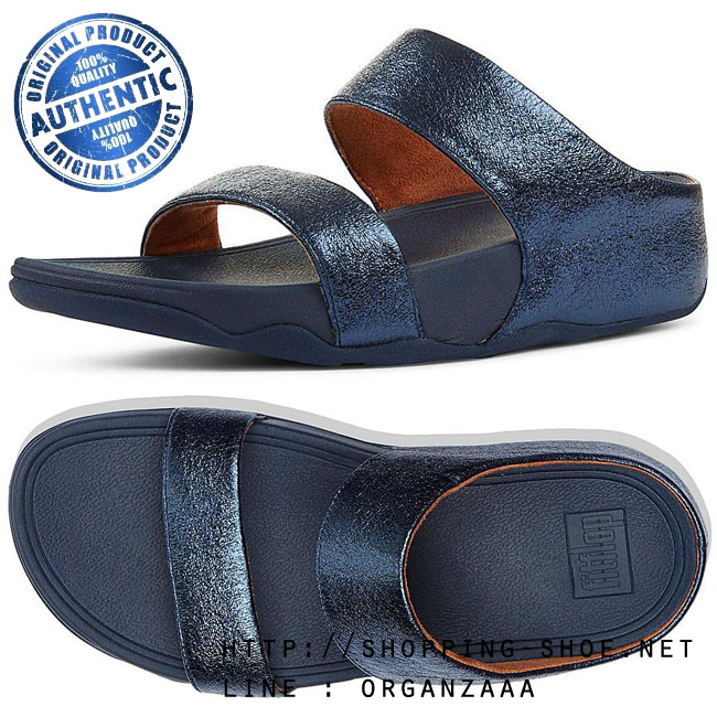 Fitflop Lulu Glitzy Slide Midnight Navy ของแท้ นำเข้าจาก USA และ UK