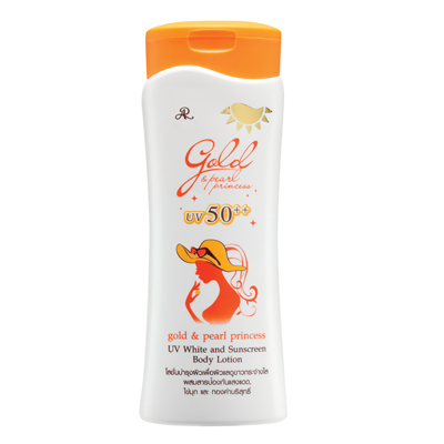 กันแดด สูตร UV 50+++ Gold & Pearl Princess body lotion UV protection