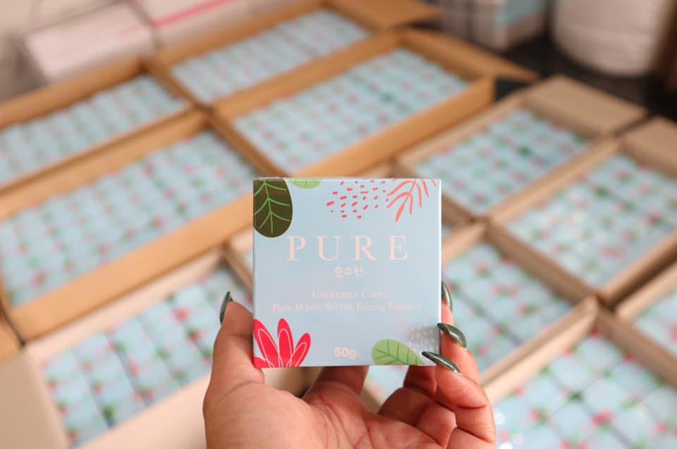 เพียว ครีมแก้ปัญหากลิ่นตัว Pure underarm 50 g.ครีมเพียว ทารักแร้ขาว