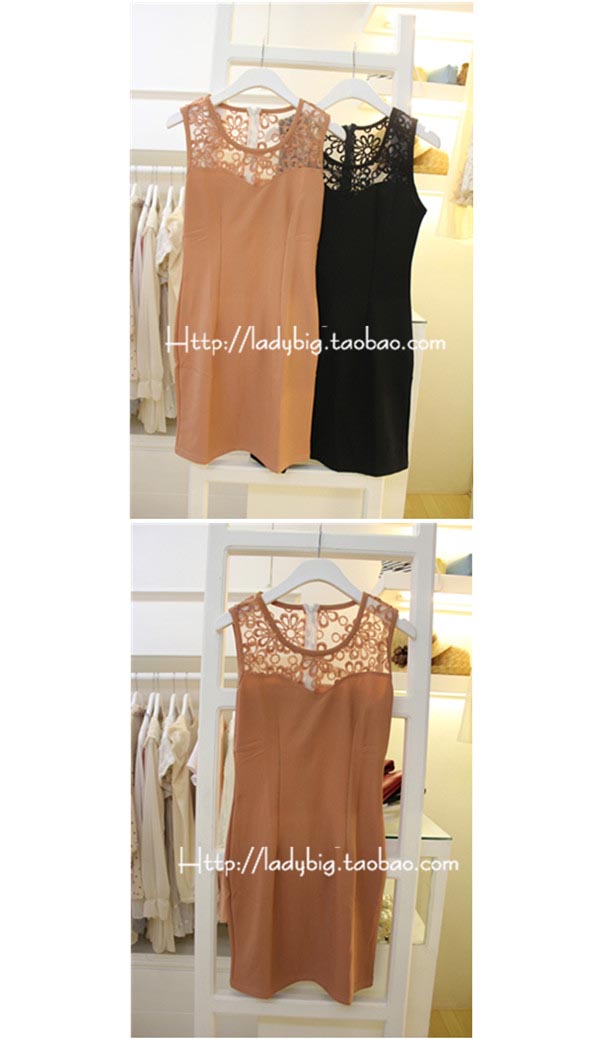 SALE//SALE (ส่งฟรี) ชุดเดรส สไตล์ เกาหลี แขนกุด สีดำ ทรงสวย ตัดแต่ง ผ้าตาข่าย ลายดอกไม้ ช่วงไหล่ มีซิป ด้านหลัง เนื้อผ้านุ่ม ไม่บาง ตัดเย็บคุณภาพดีจ้า