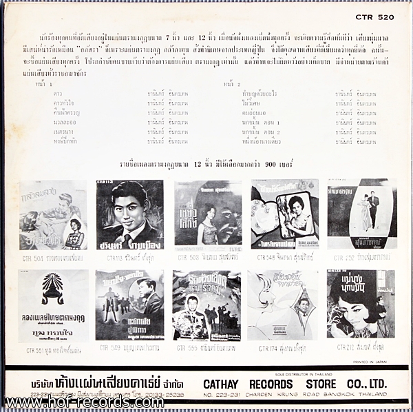 ธานินทร์ อินทรเทพ ชุด นกขมิ้น ดาว ปก VG++ แผ่น VG+