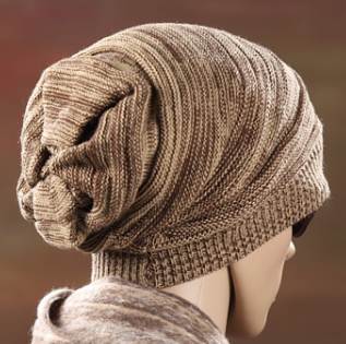 หมวกกันหนาวไหมพรม ลายทาง สีดำ น้ำตาล เทาอ่อน Sale ราคาล้างสต๊อค