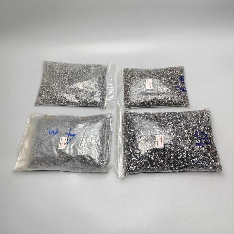 ห่วงทำสร้อย 10 มิล สีเงิน 1 กิโล อะไหล่ทำเครื่องประดับ